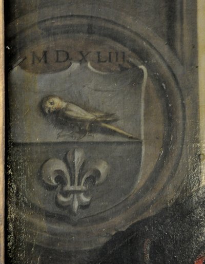 Portret Christopha Baumgartnera (Paumgartner); Detal: herb autorstwa Christoph Amberger  Amberger